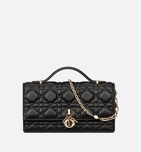 Lady Dior latte clutch